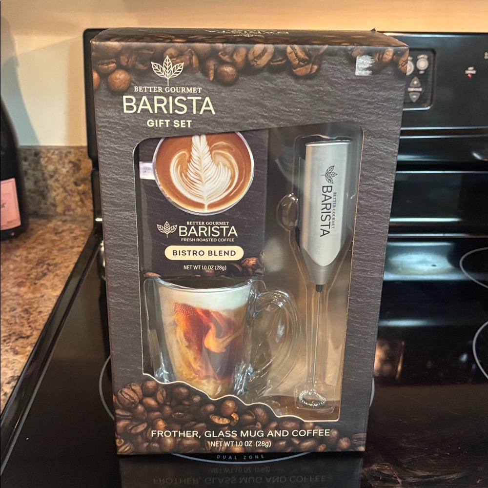 FLASH SALE!! Bay Island Barista Gift Set - Silver and Multicolor